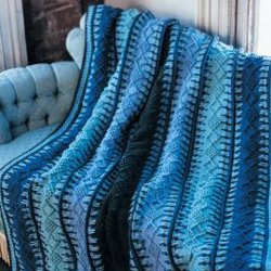 Alaskan Blue Tunisian Crochet Blanket Alaskan Blue Tunisian Crochet Blanket