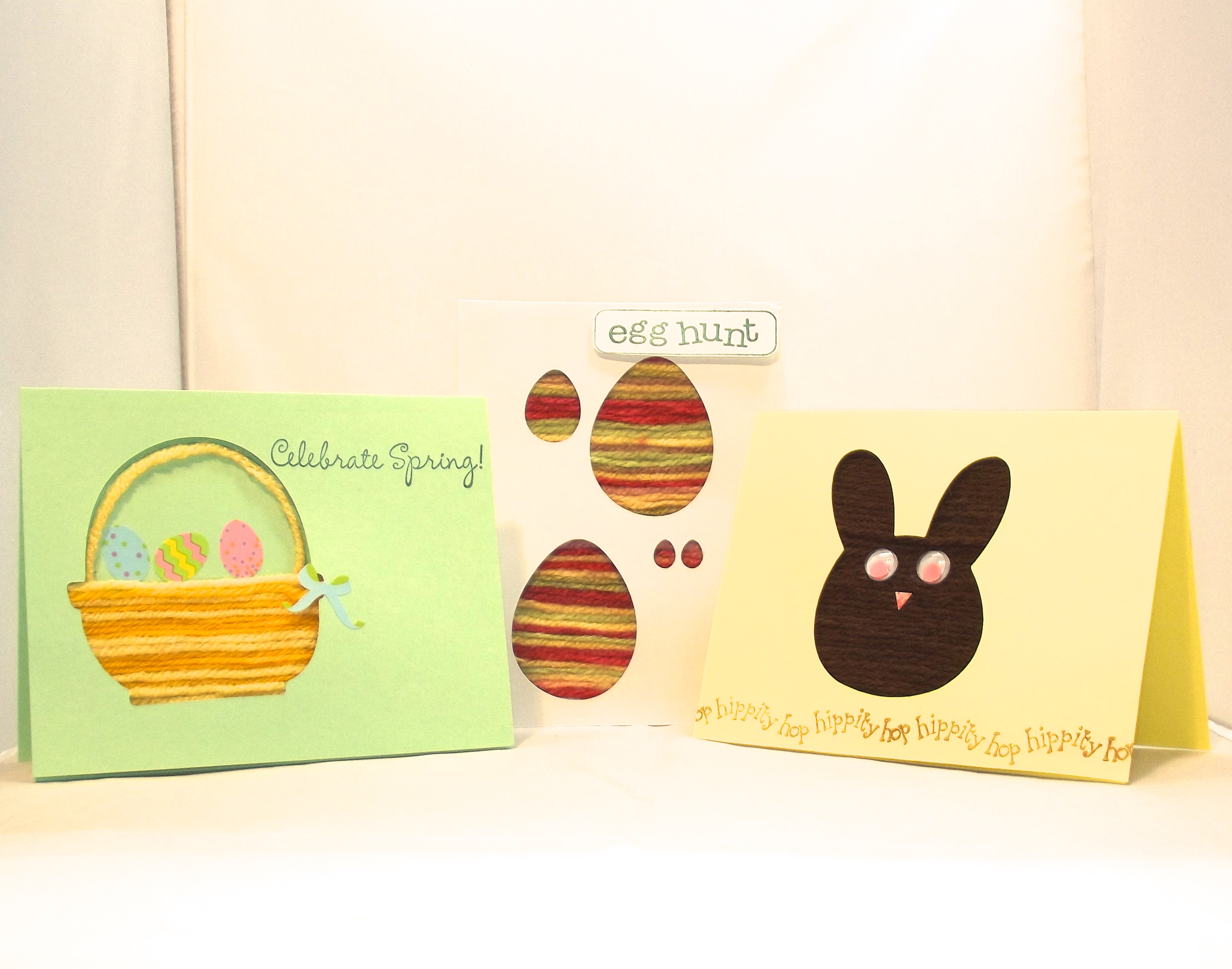 Creating Cards with Yarn Scraps