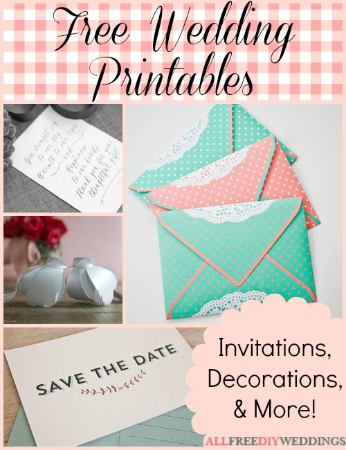 Free Wedding Printables Free Wedding Printables